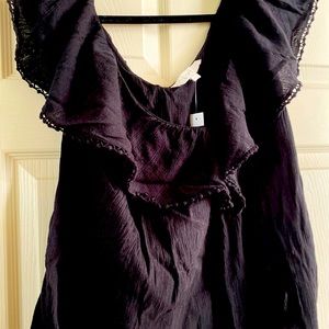 LOFT sleeveless ruffled top.